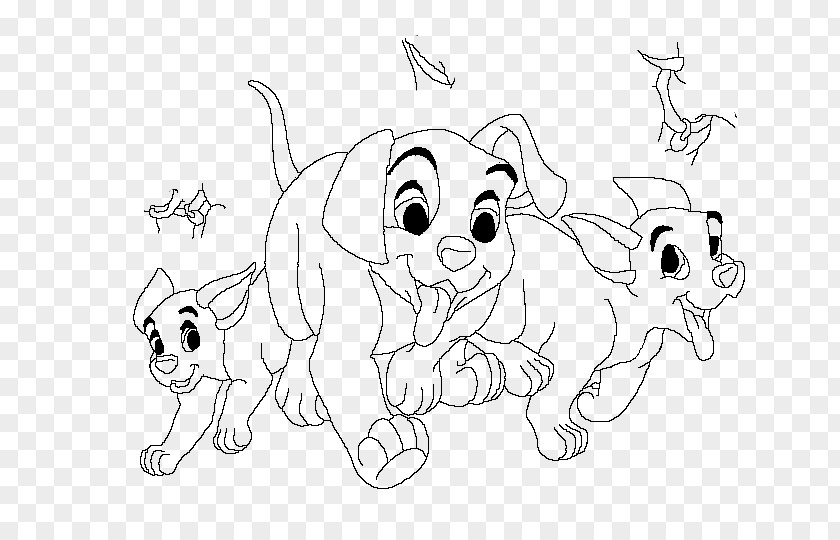 Puppy Dog Breed Dalmatian Line Art Whiskers PNG