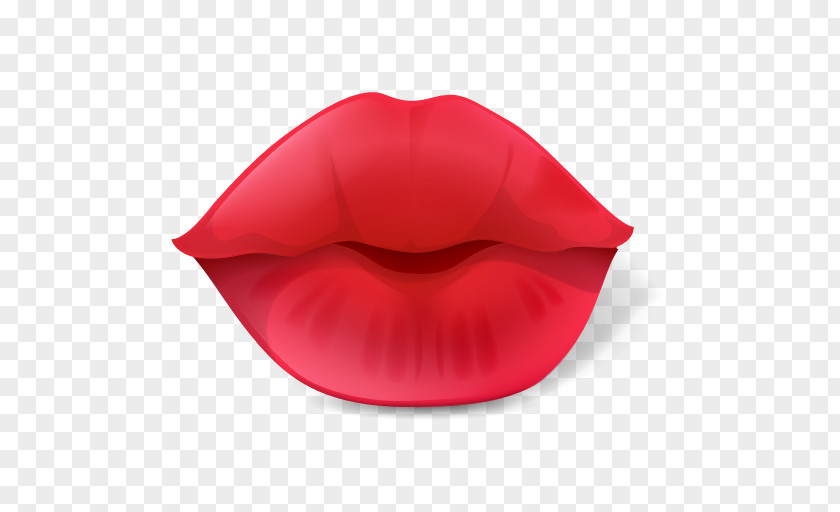 Red Lips Smiley Kiss Lip Emoticon PNG
