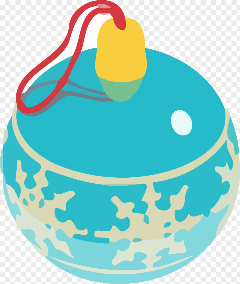 Rubber Ducky Turquoise Christmas PNG