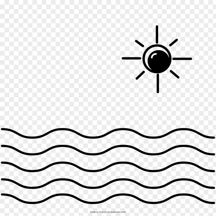 Sea Coloring Book Drawing Line Art Black And White PNG