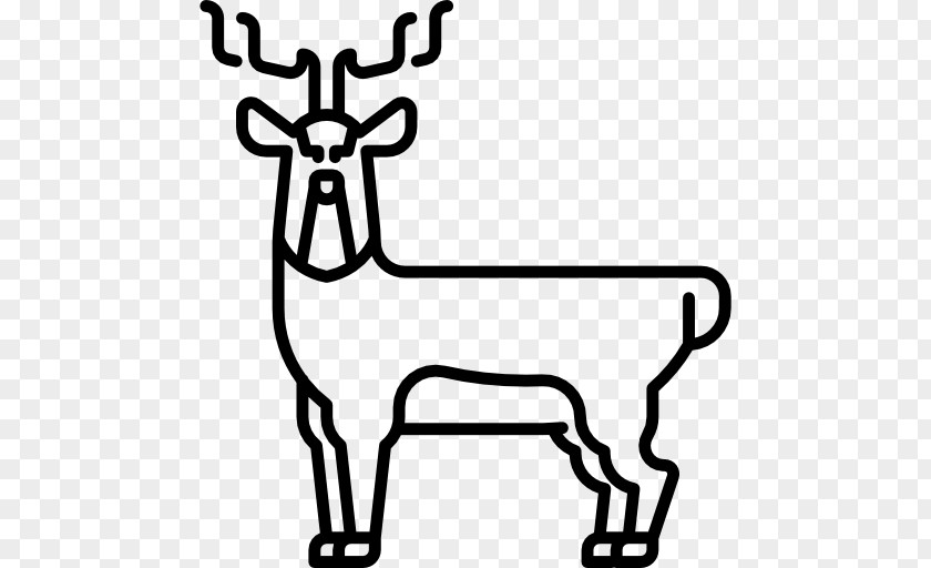 Reindeer Line Wildlife Clip Art PNG