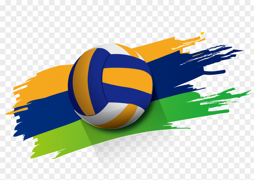 Vector Volleyball Beach Sport Poster PNG