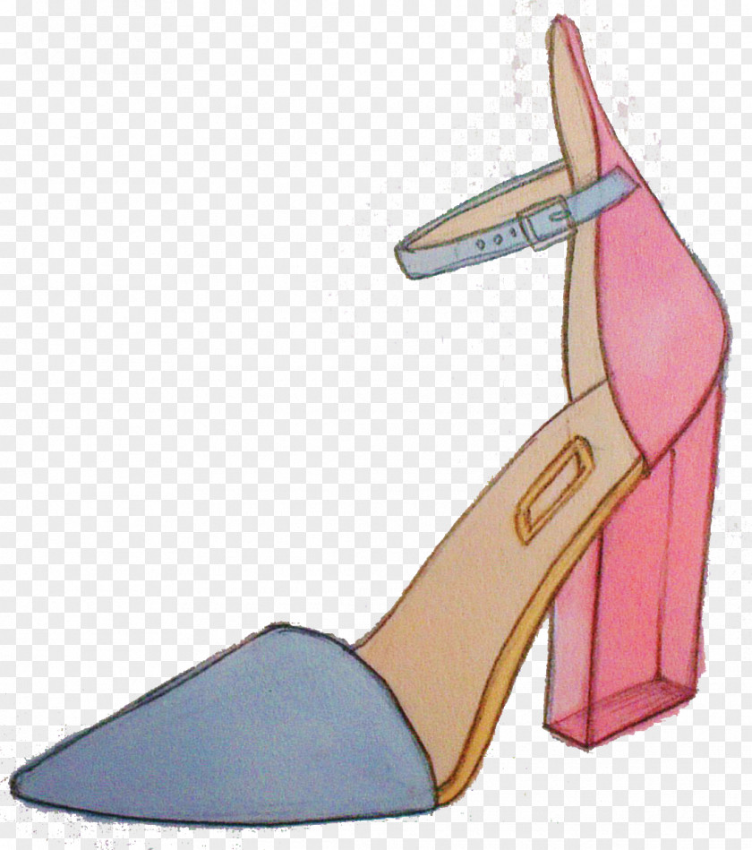 Sandal Ankle Brace Shoe Sketch PNG