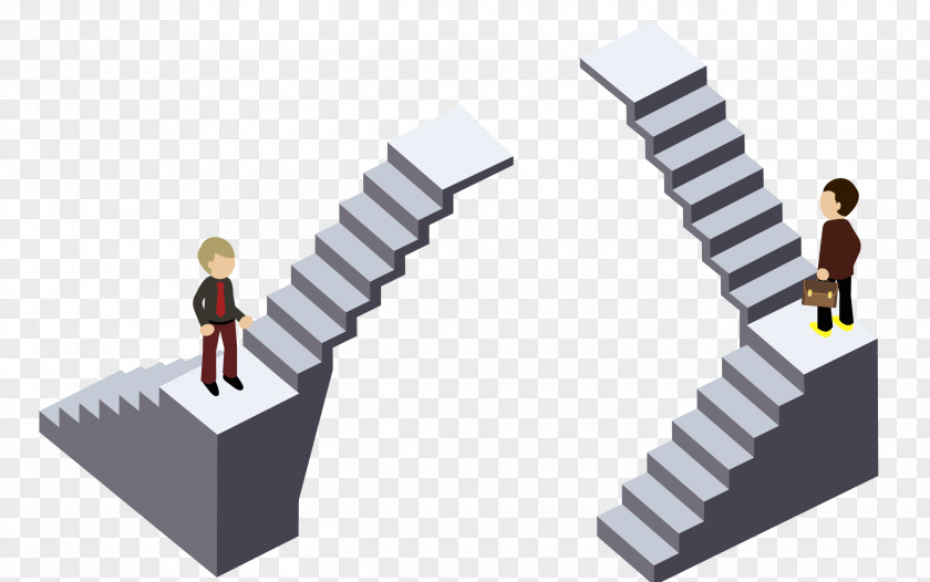 People Standing On The Stairs PNG