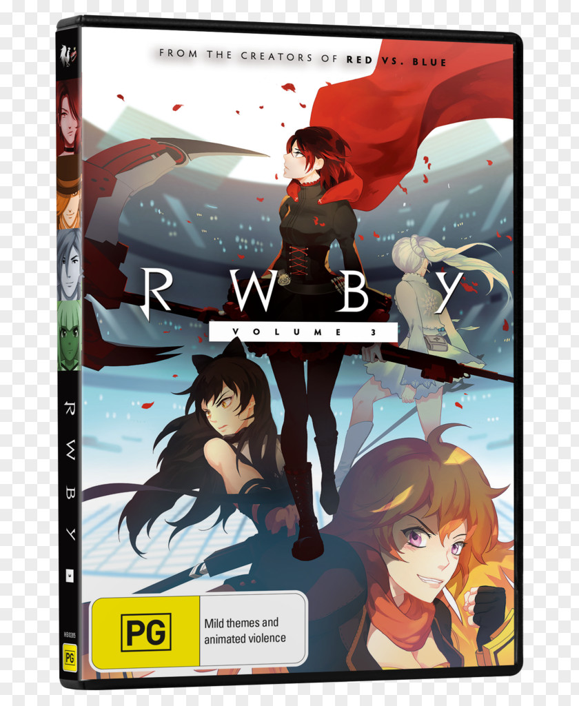 Volume 3 DVD RWBYVolume 1Dvd Blu-ray Disc Amazon.com RWBY PNG