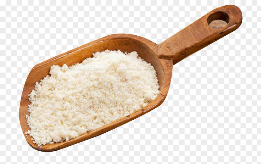 Almond Powder In A Wooden Spoon Meal Baking Flour Food PNG