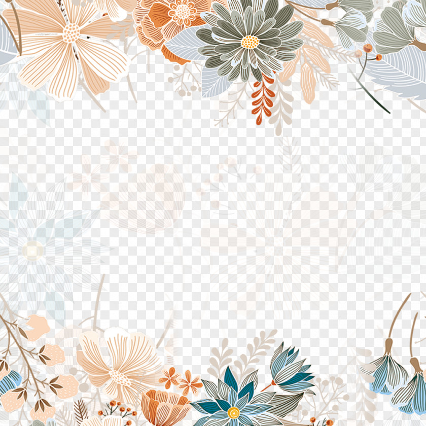 Autumn Flower Poster Background Gratis Sales Promotion PNG