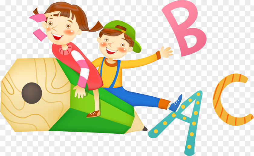 Child English Alphabet Cartoon PNG