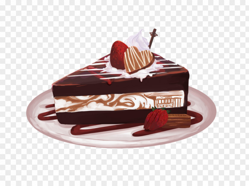 Chocolate Cake Sachertorte Frozen Dessert PNG