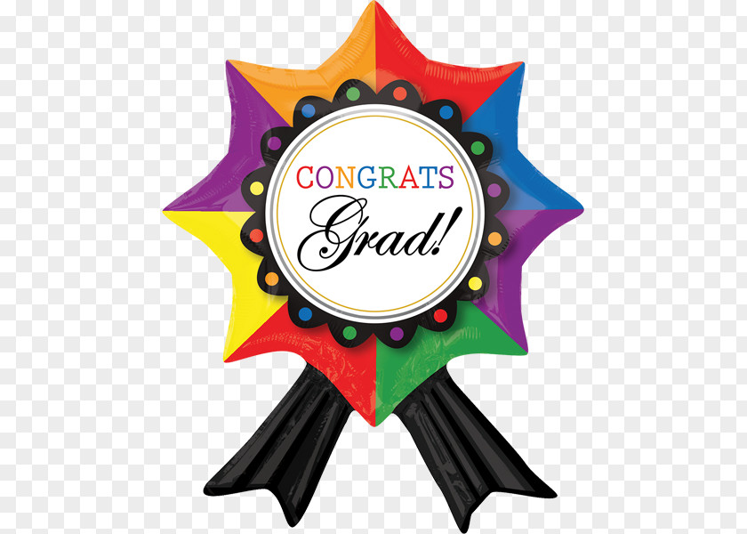 Congrats Grads Mylar Balloon Graduation Ceremony Ribbon Gift PNG