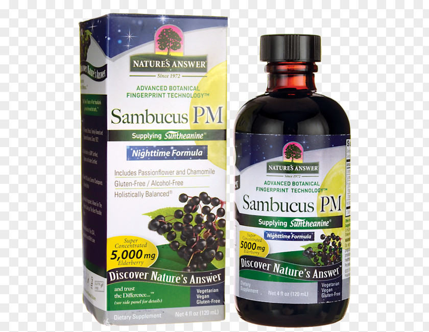 Sambucus Dietary Supplement Elder Nature Extract Ounce PNG