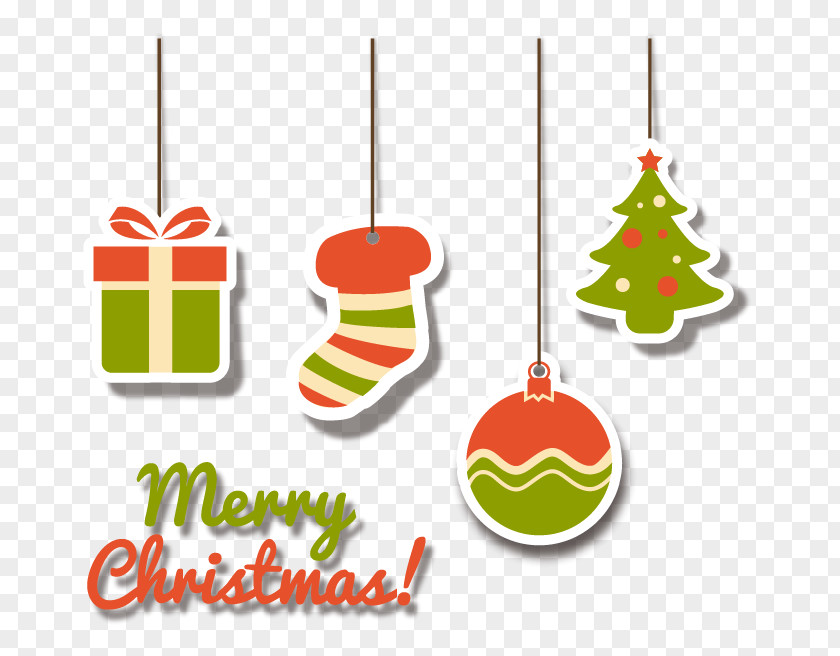 Vector Christmas Decoration Tag Tree PNG