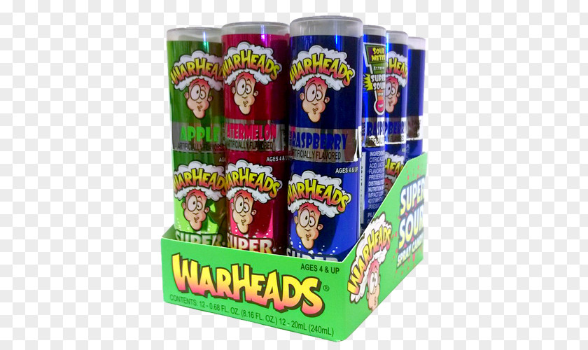 Assorted Flavors Warheads Sour Candy Cane Chewing Gum PNG