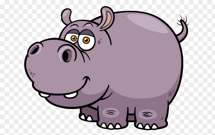 Cartoon Rhino Hippopotamus Stock Photography Clip Art PNG