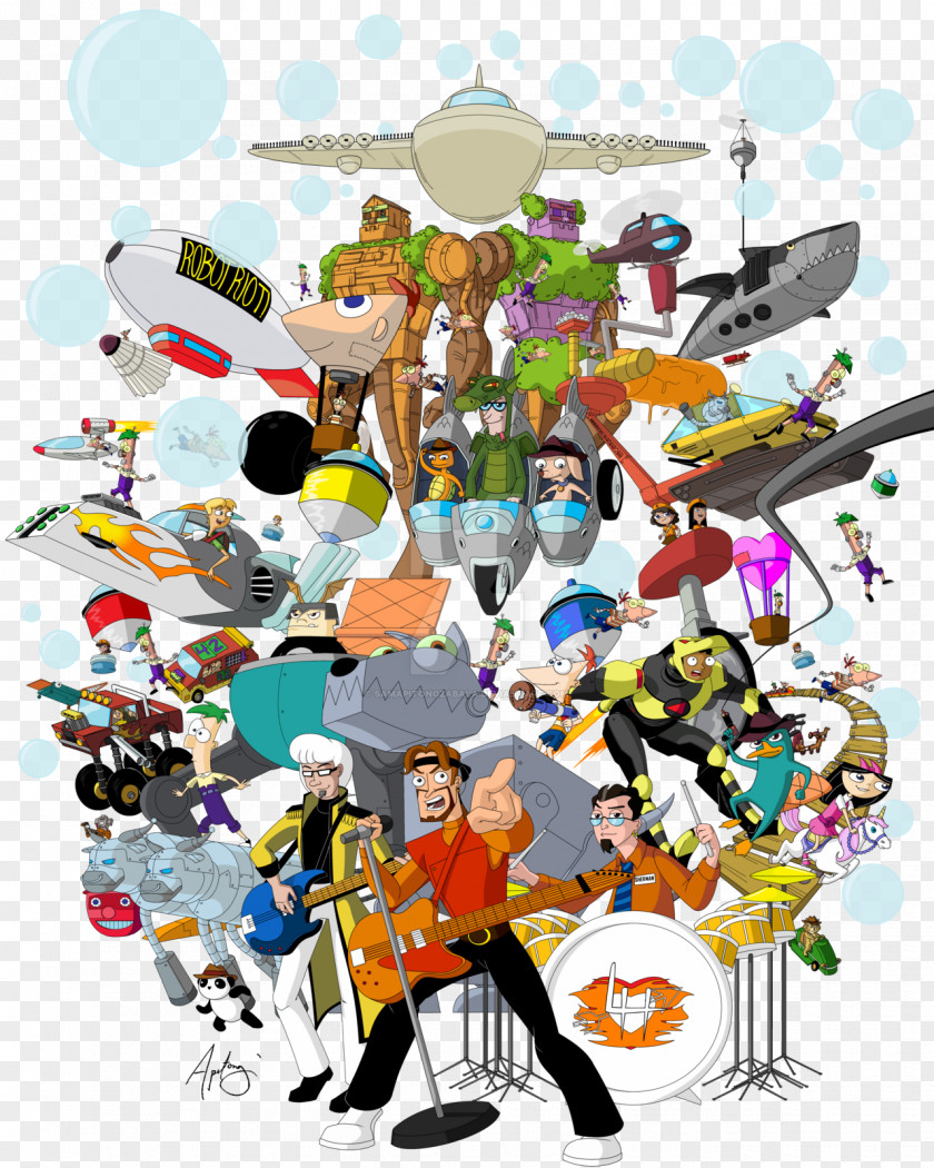 Over The Hedge Phineas Flynn Ferb Fletcher Dr. Heinz Doofenshmirtz Baljeet PNG