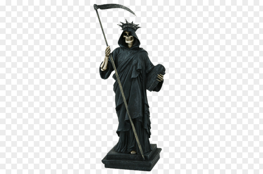 Skeleton Statue Death Figurine Classical Sculpture PNG