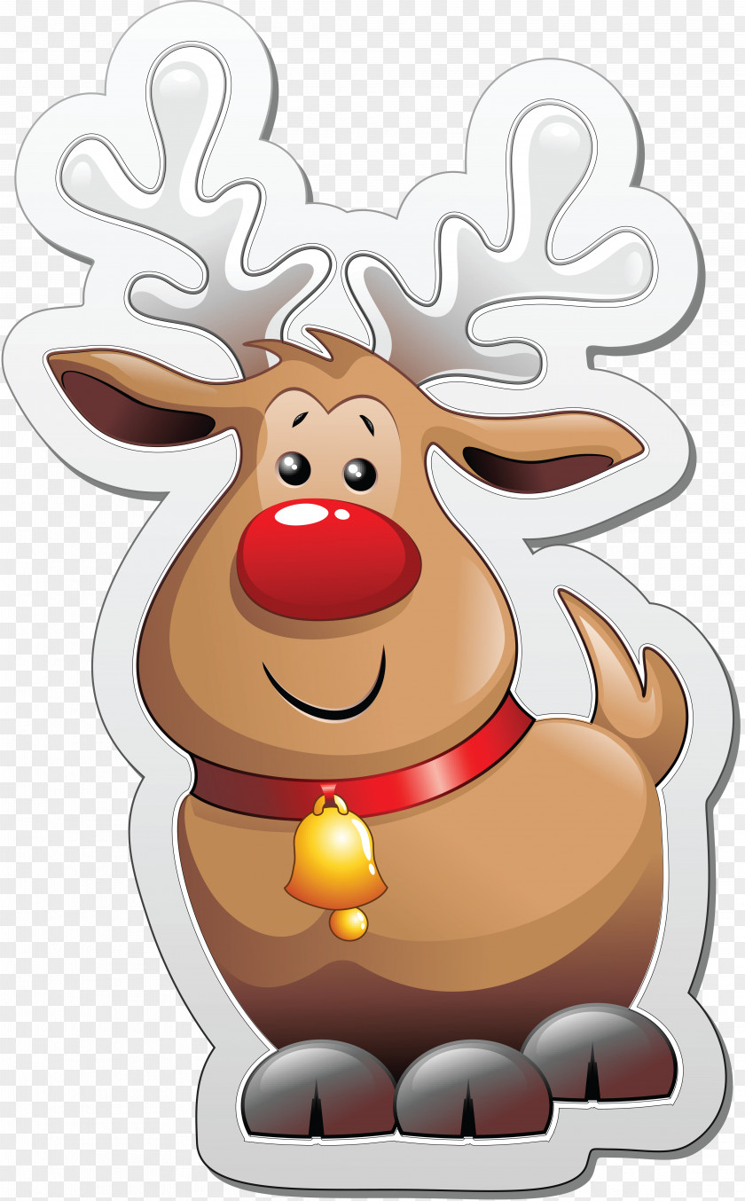 Reindeer Santa Claus's Rudolph Christmas PNG