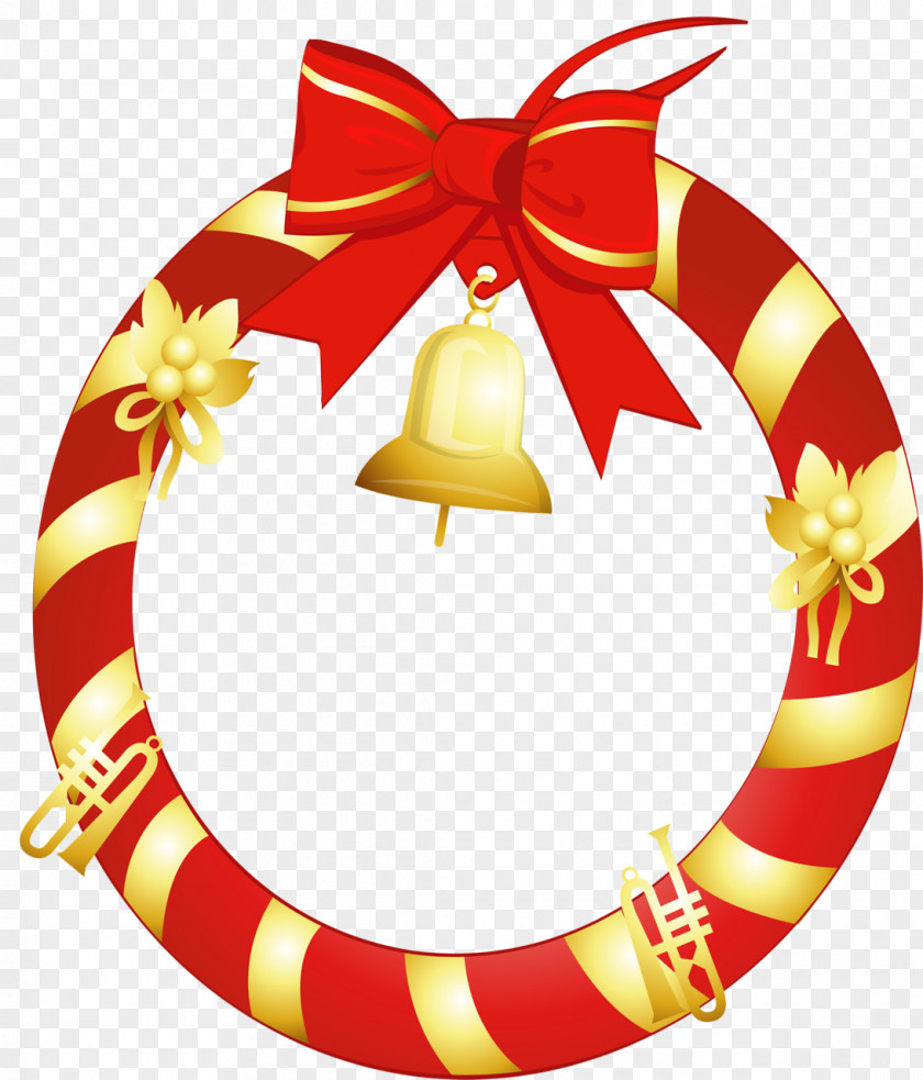 Santa Claus Christmas Day Wreath Tree Ornament PNG