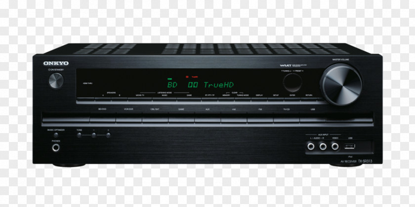 AV Receiver Onkyo TX-SR313 Home Theater Systems Amplifier PNG
