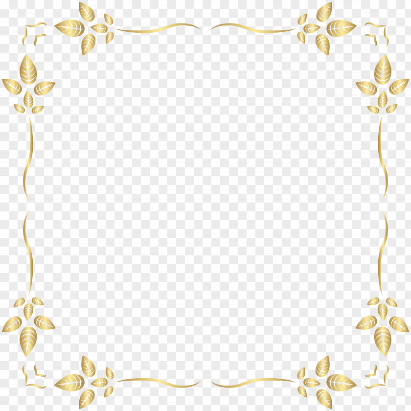 Golden Border Frame Clip Art PNG