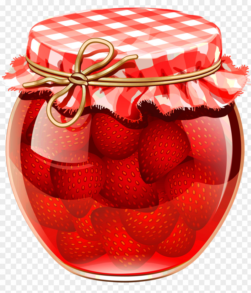 Strawberry Marmalade Fruit Preserves Gelatin Dessert Jar Clip Art PNG