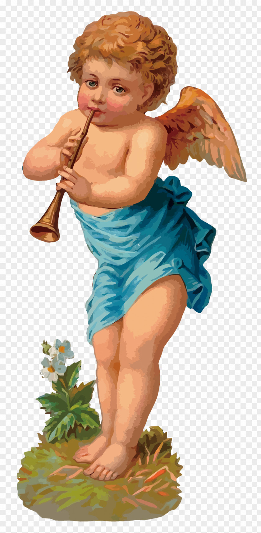 Little Angel Trumpet Vector The Art Of Painting Oil PNG