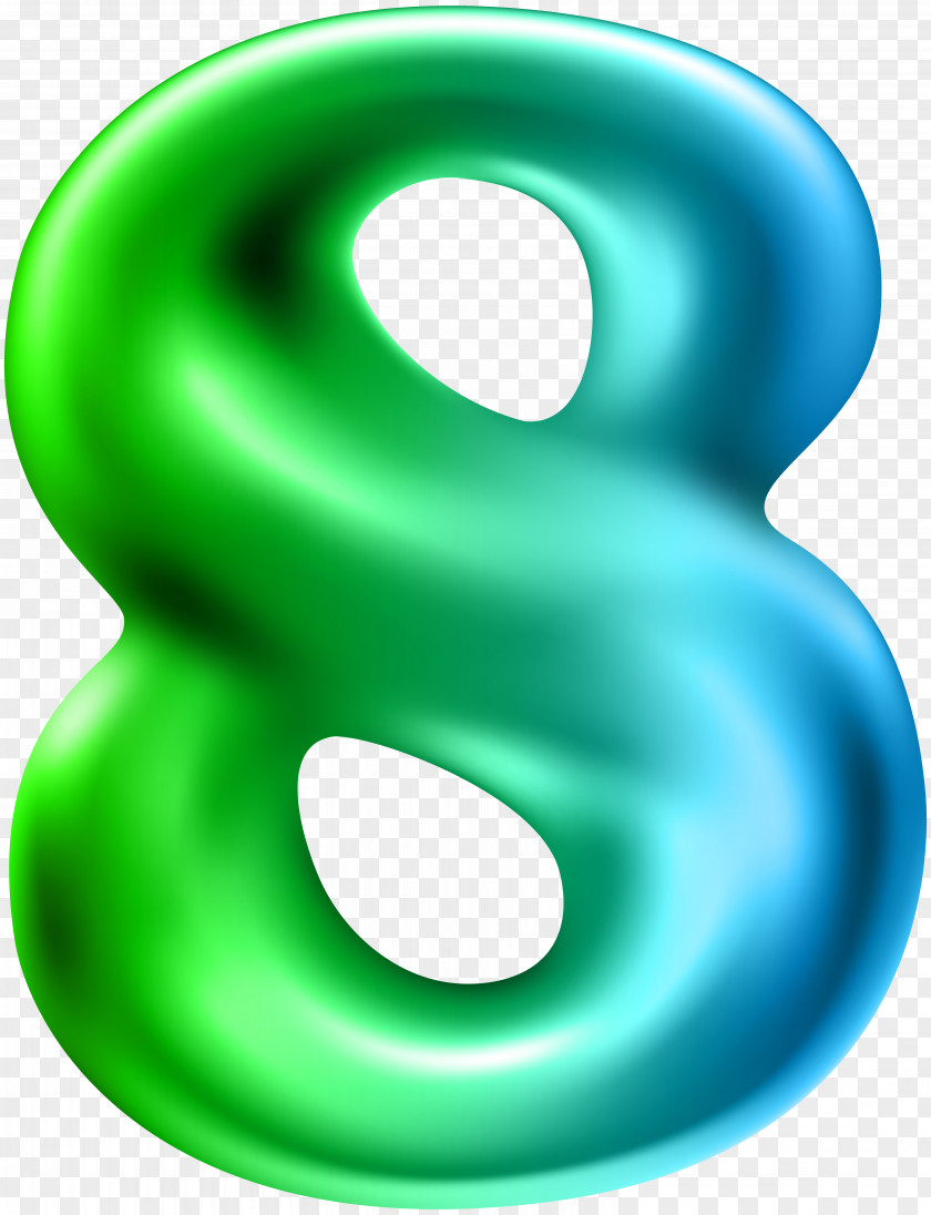 Number Eight Transparent Clip Art Green Circle PNG