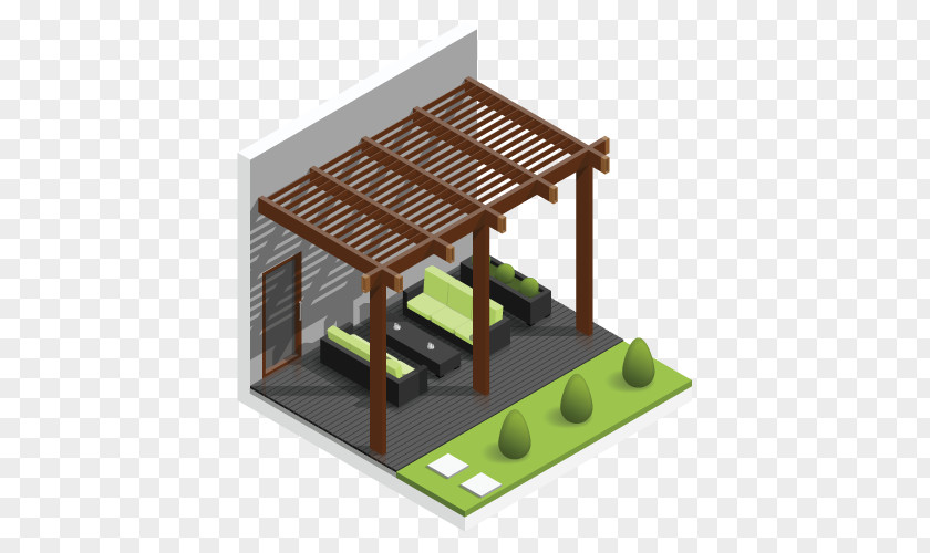 Arbor Roof Patio Pergola House Garden Furniture PNG