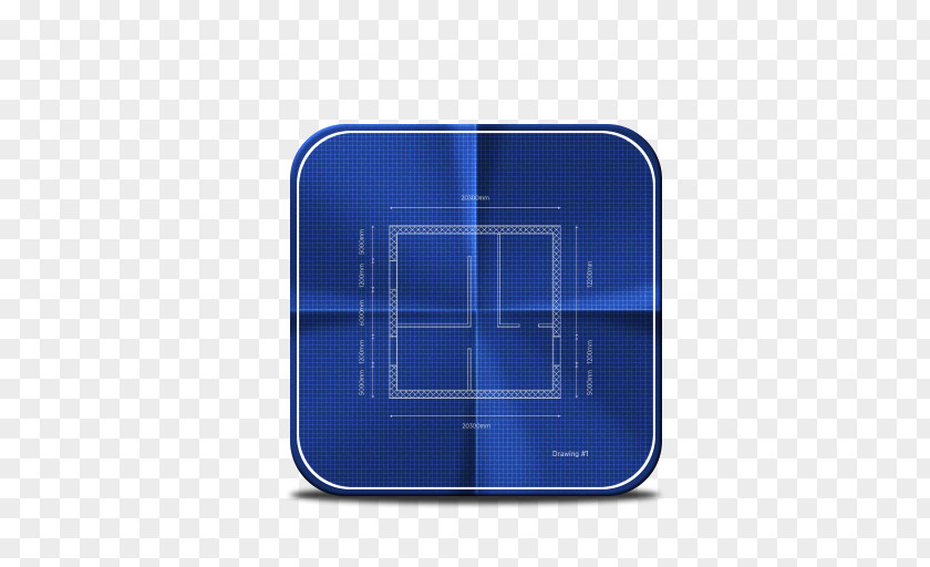 Blueprint Blue Square Multimedia Pattern PNG