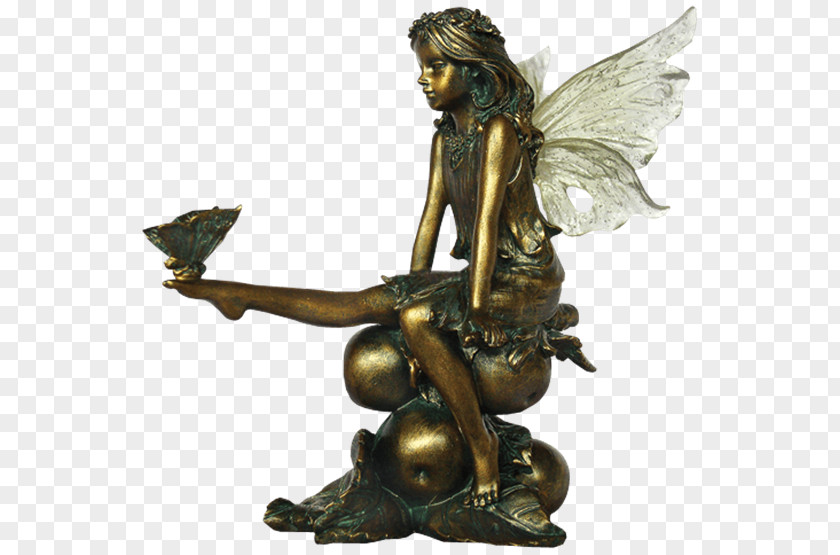Fairy Bronze Sculpture Figurine Statue PNG