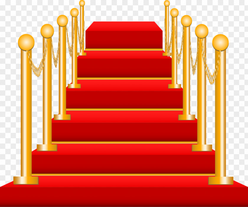 Vector Red Carpet Stairs Icon PNG