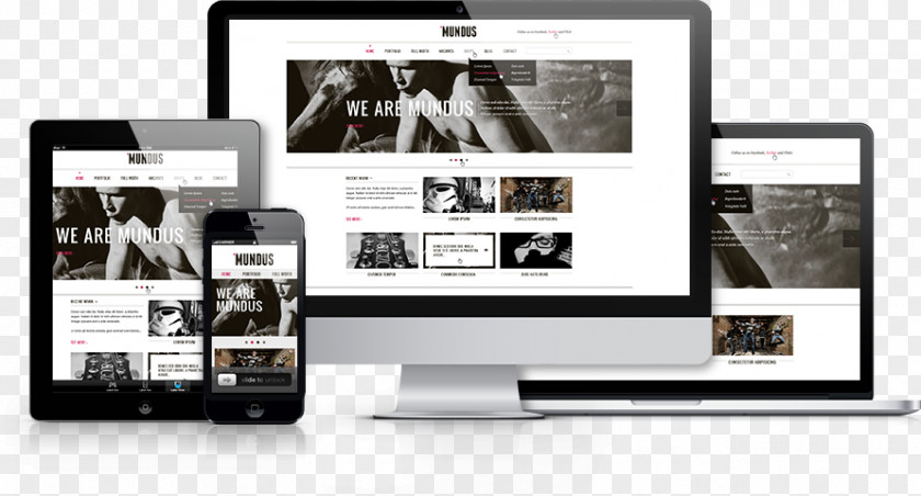 Web Design Responsive Development Mobile Phones PNG