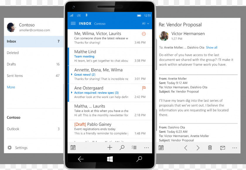 Outlook Outlook.com Windows Phone Mobile Phones Microsoft PNG