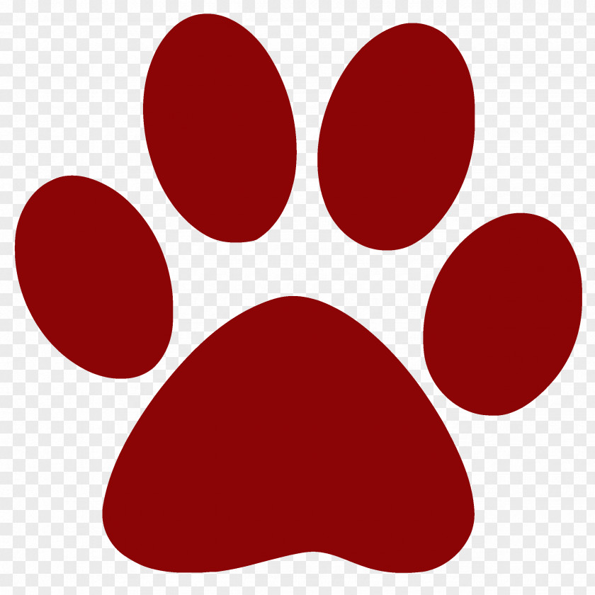 Red Paw Dog Clip Art PNG