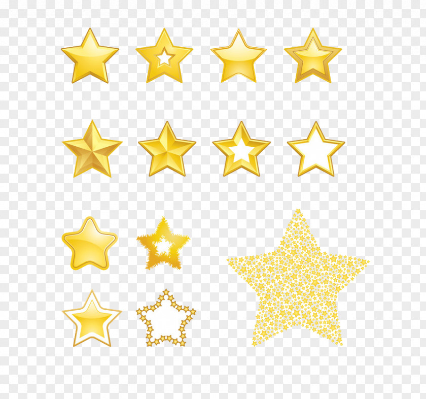 Gold Five-pointed Star Royalty-free Euclidean Vector Clip Art PNG