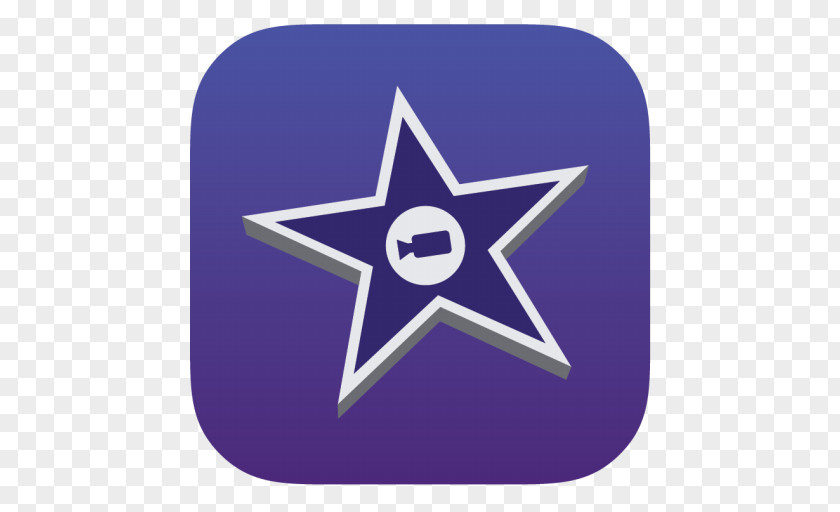 IMovie Electric Blue Star Purple Symbol Cobalt PNG