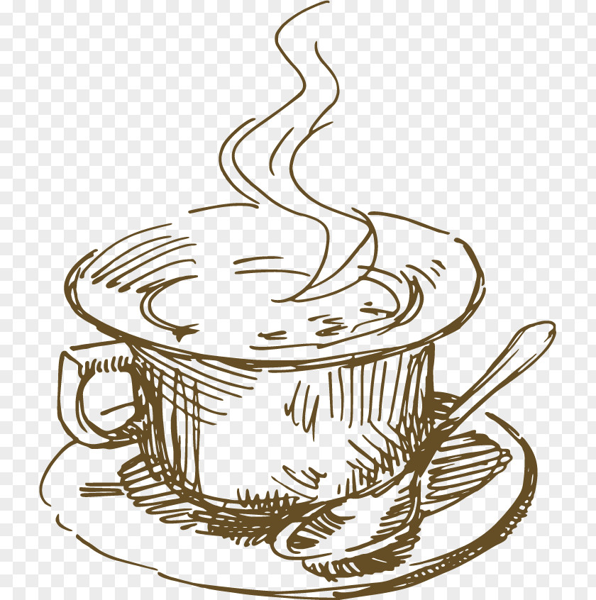 Sketch Mug Coffee Cup Tea Cocktail Cafe PNG