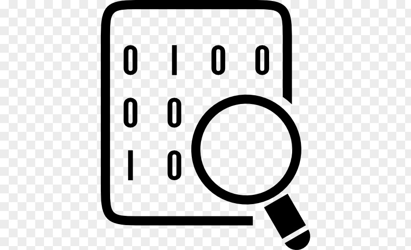 Binary Code File Magnifying Glass Clip Art PNG