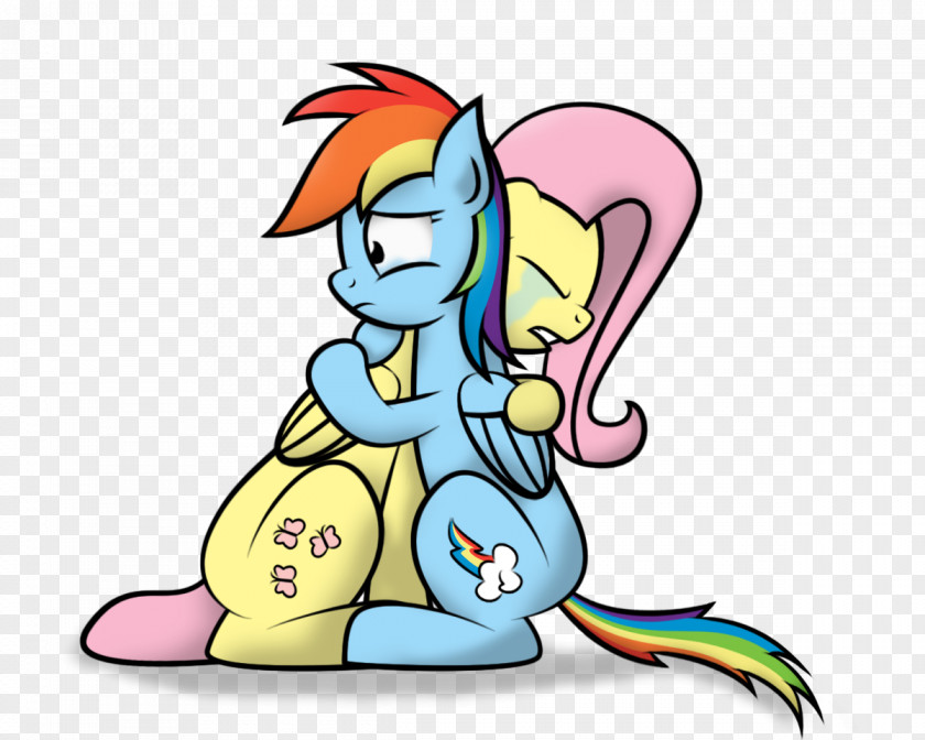 Comforting Hug Cliparts Rainbow Dash Fluttershy My Little Pony Clip Art PNG