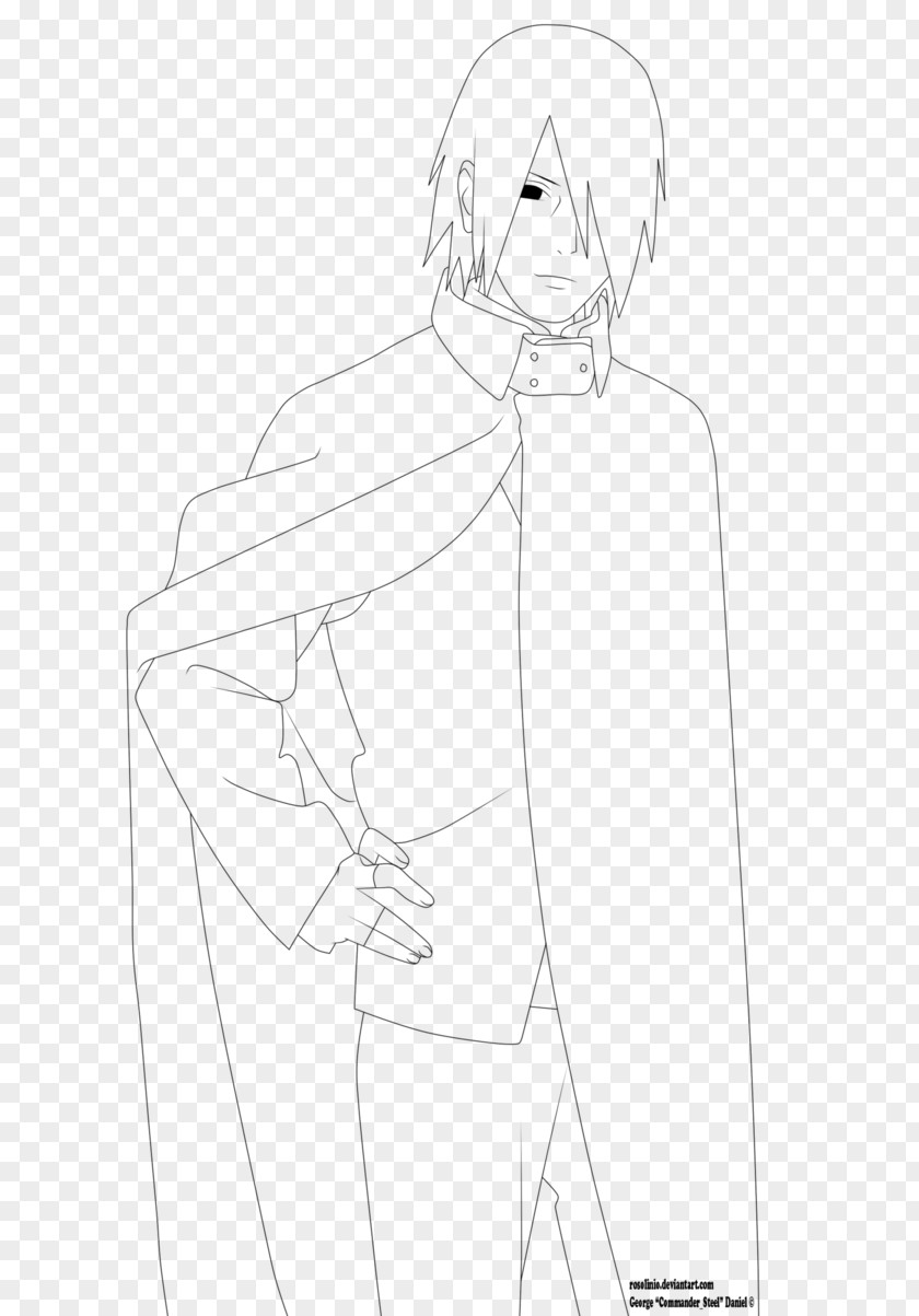 Lineart Naruto Finger Drawing Sketch PNG