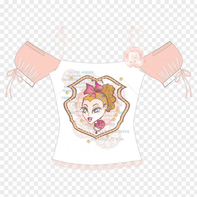 Cartoon Princess Service T-shirt Animation Illustration PNG
