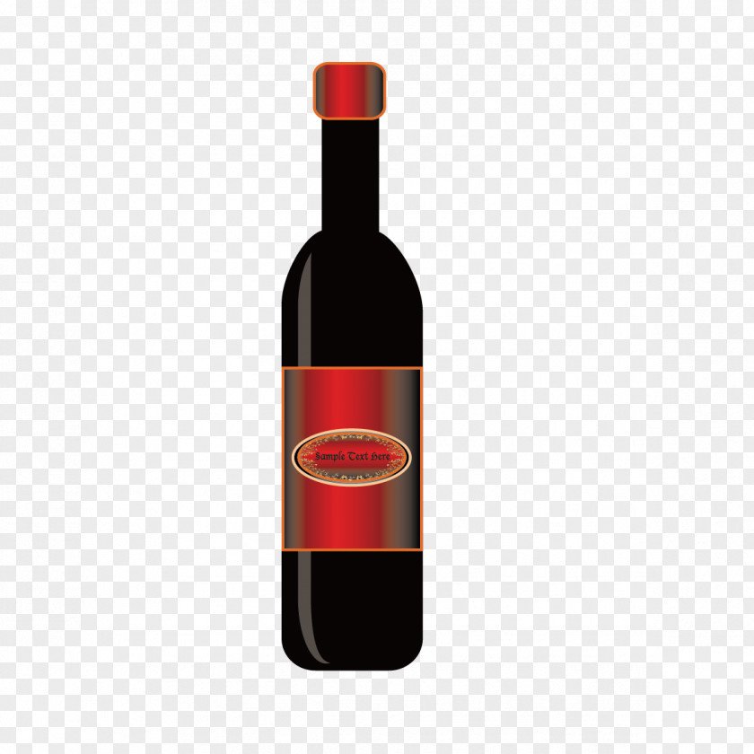 Creative Bottle Red Wine Liqueur Sake PNG