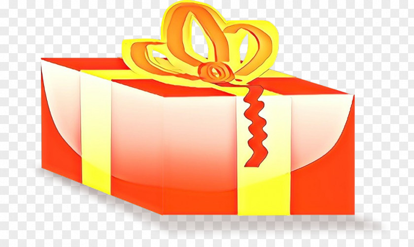 Gift Wrapping Box Orange PNG