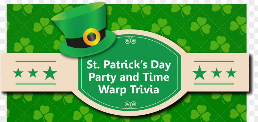 St. Patrick's Party Logo Green Font PNG