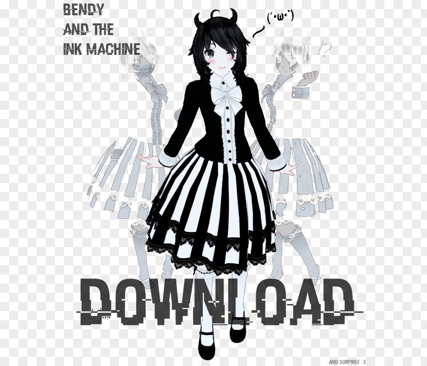 Woman Bendy And The Ink Machine Female Drawing Dress PNG