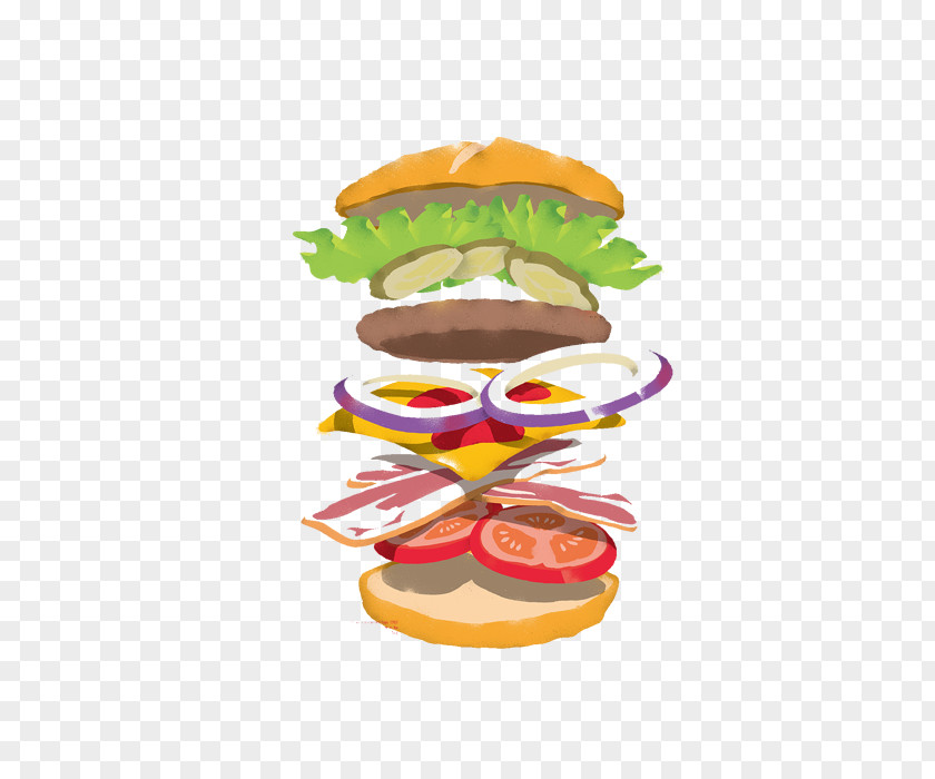 Crab Fort Design Cheeseburger Hamburger Junk Food Lettuce PNG