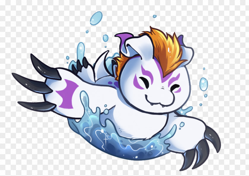 Splish Splash Gabumon Drawing Fan Art PNG