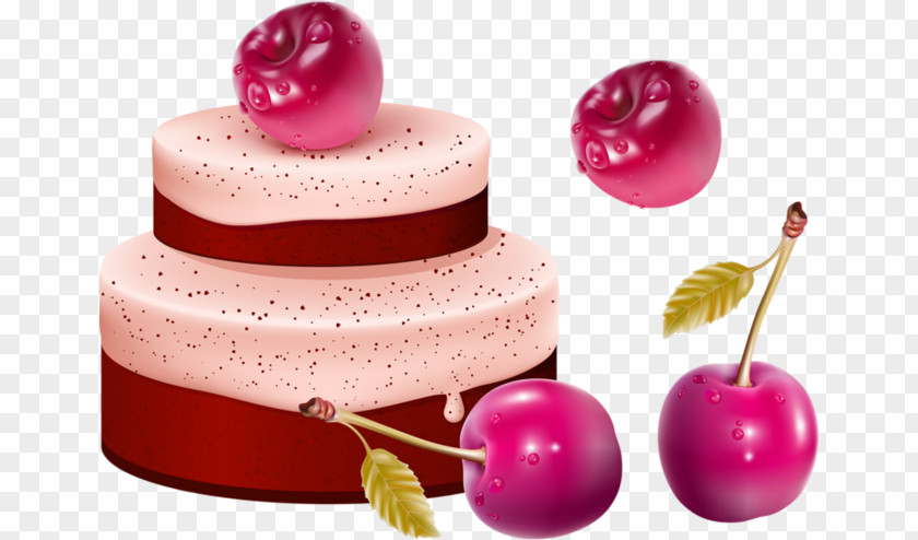 Cherry Chocolate Cake Torte Pound Tart PNG