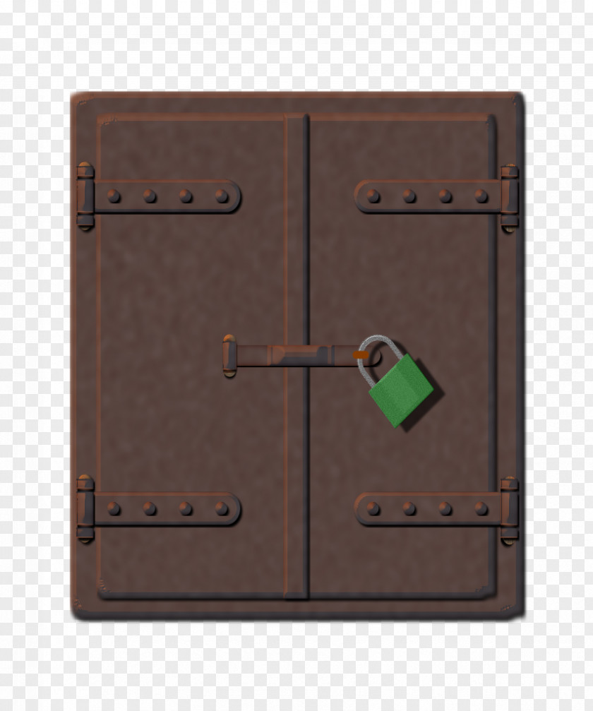 Closed Door Wood Stain Square PNG