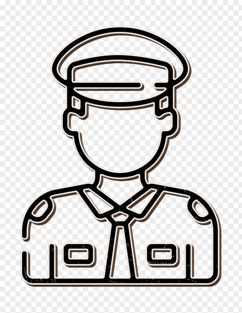 Coloring Book Cartoon Policeman Icon Crime Investigation PNG